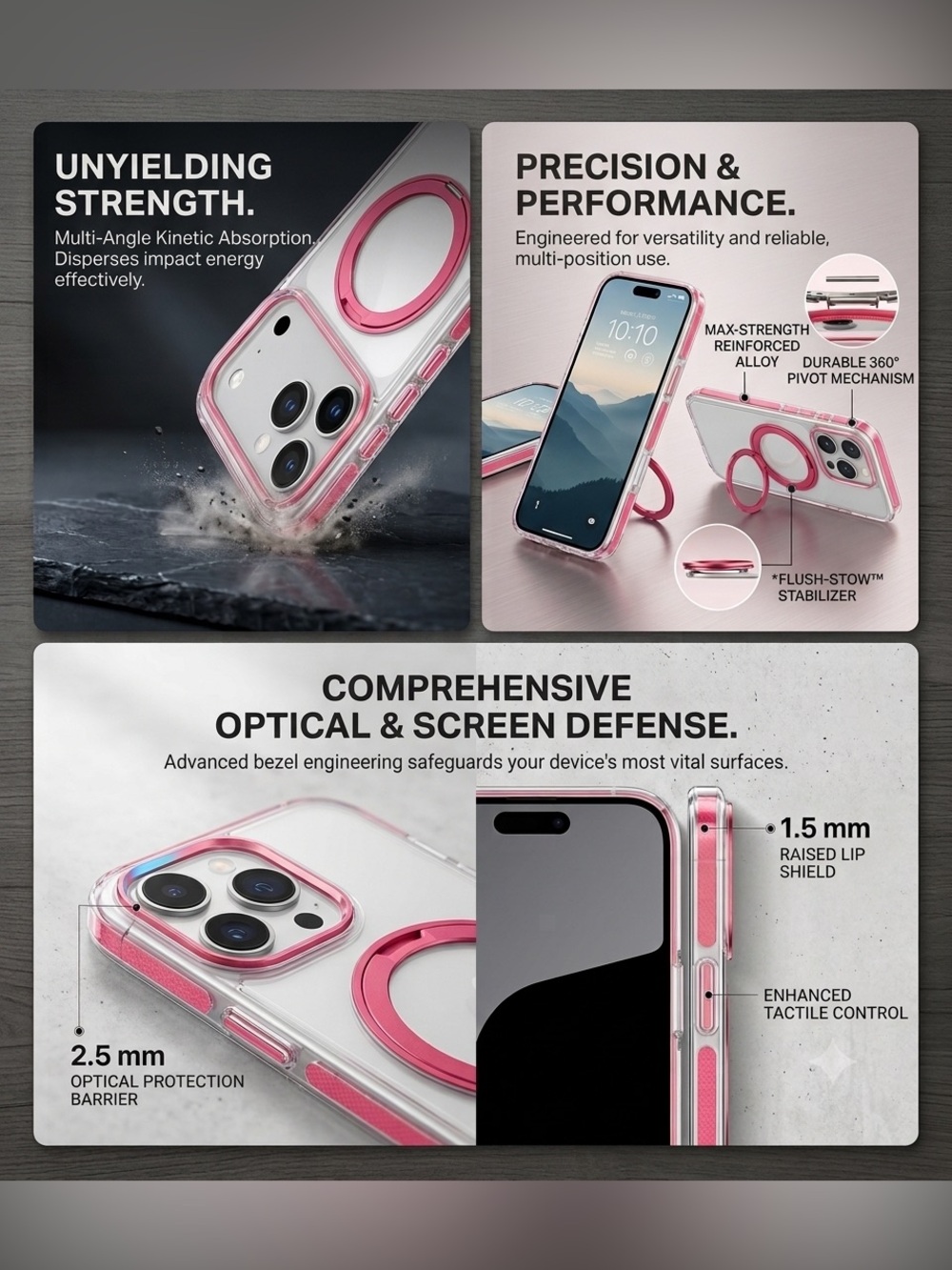 TORRAS 360 Magnetic Stand for iPhone 17 Pro Case